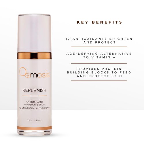 Osmosis REPLENISH Antioxidant Serum, Hydrates & Soothes Skin with Green Tea and Botanical Extracts, 1 Fl Oz