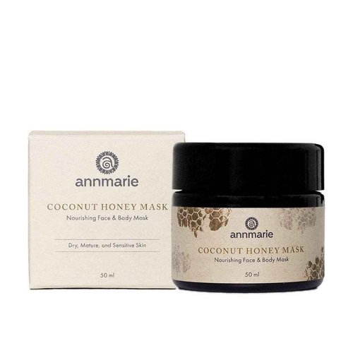 Annmarie Skin Care Coconut Honey Mask - With Extra Virgin Coconut Oil & Mountain Wildflower Honey, Moisturizing & Exfoliating Mask for Dull, Dry & Sun-Damaged Skin, All Skin Types (50mL, 1.7 fl oz)