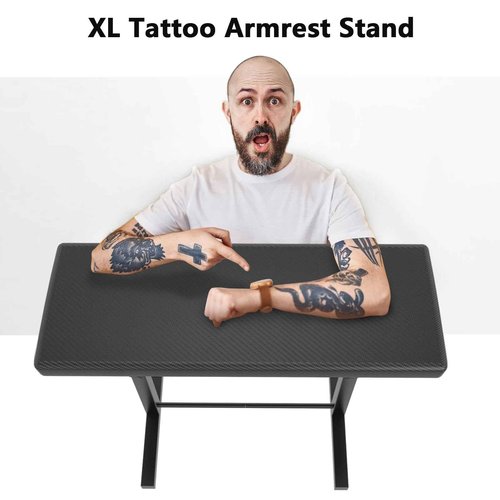 XL Tattoo Armrest Stand - ZHOOGE Oversized Tattoo Arm Leg Rest Stand Adjustable Height Soft Sponge Pad for Tattoo Studio Tattoo Supply
