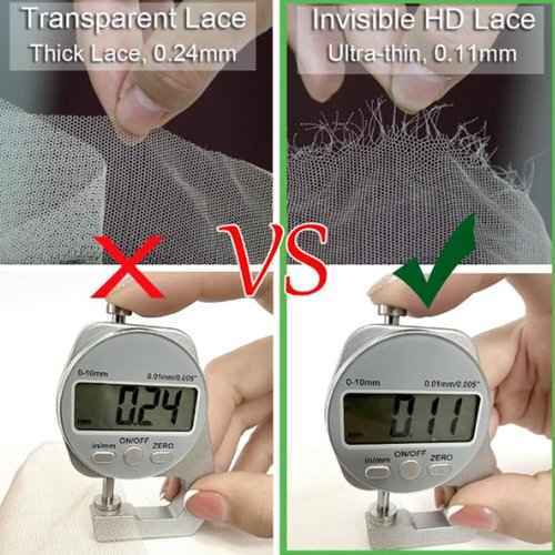 Amesha Hair 5x5 HD Lace Closure Straight Natural Color 100% Human Hair Pre-Plucked 0.10mm Ultra-thin Invisible Swiss Lace 12 Inch