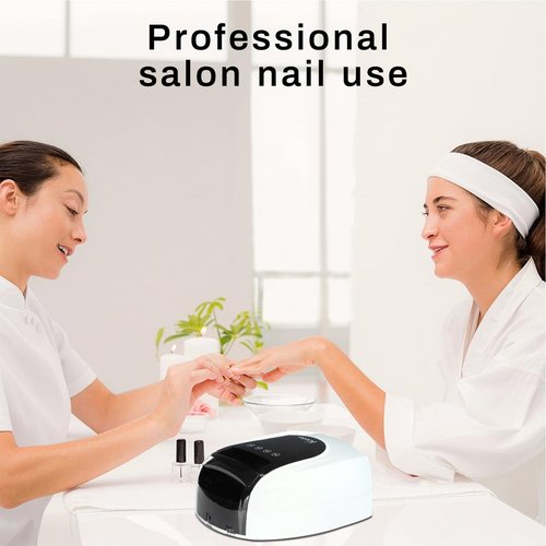 Kicylicy Nail Lamp,96W Professional Rechargeable Cordless UV LED Nail Lamp Nail Dryer with 42 Lamp Beads 4 Timer Setting Portable Handle Large Space Nail Lamps for Gel Polish