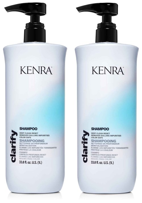 Kenra Clarify Shampoo | Deep Cleansing | Color-Safe | Removes Dulling Deposits & Product Build Up | Brightens Highlighted, Bleached, or Gray Hair | Adds Shine | All Hair Types | 33.8 fl. oz. (2-Pack)
