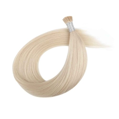 ABH AmazingBeauty Blonde Hair Extensions 24 Inch I Tip Ash Platinum #60A - Soft Fusion Human Hair 50Gram/50Strands