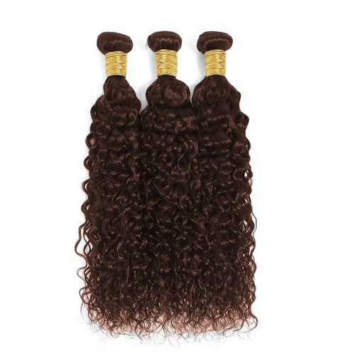 24 26 28 Inch Color #4 Bundle Medium Brown Water Wave Human Hair Bundles Dark Brown Bundle Color #4 Wet and Wavy Bundles Human Hair