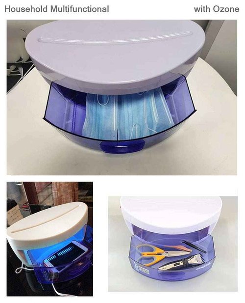 UV Sterilizer Disinfection Cabinet Ozone Disinfect for Nail Tools Nail Art Equipment Tool Manicure Portable Nail Disinfection Box Hairdressing Tool,Multipurpose for Health & Household