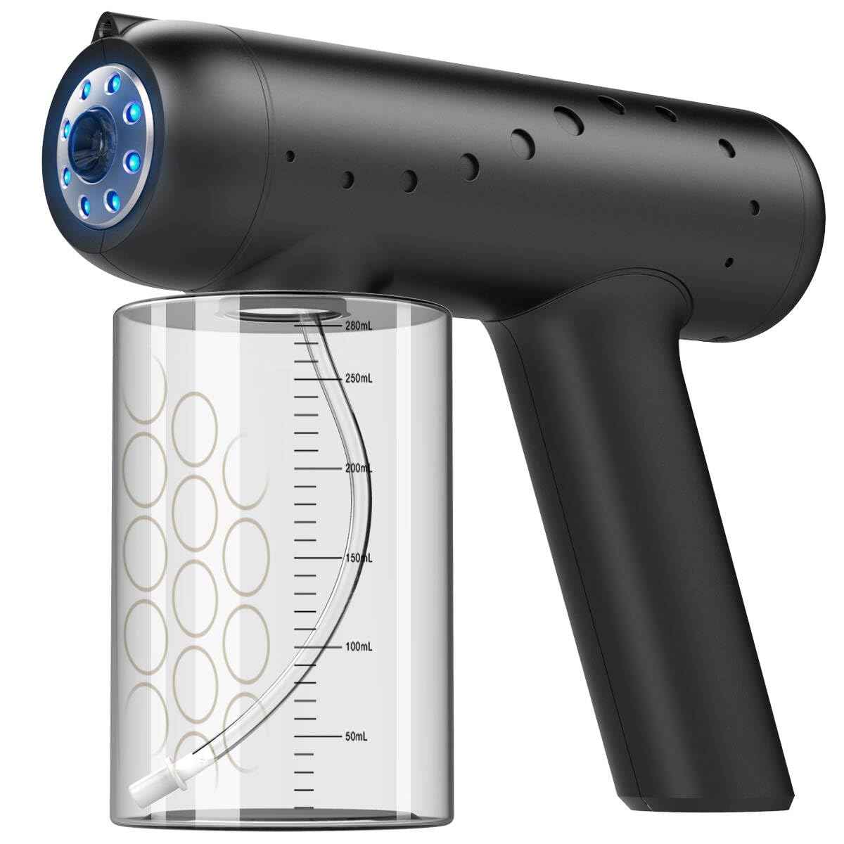 Professional Cordless Spray Tan Machine - High-Power 2-Speed Atomization Handheld Tanning Gun, USB Rechargeable, Ultra-Portable with Even Mist Coverage for Salon, Home, Beach & Mobile Tanning (Black)