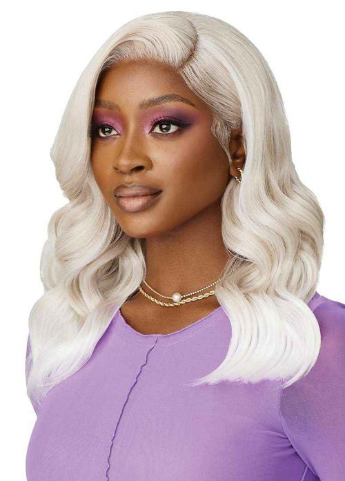 Outre Lace Front Wig - Perfect Hair Line 13X4 - Swoop Series - Swoop 4 (JET BLACK 1)