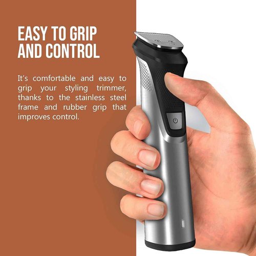 PHILIPS Multi Groomer 29 Piece Mens Grooming Kit, Trimmer for Beard, Head, Body, and Face - Premium Storage case