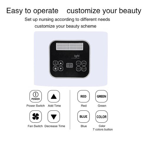 Caweiya 7 Color LED Face Mask LED Light Therapy Equipment for Skin Care at Home Beauty Salon Equipment