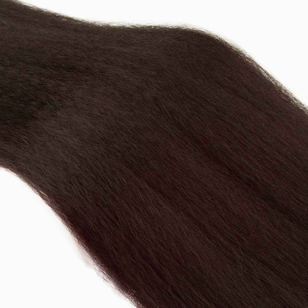Giginger Brazilian Human Hair Bundles 24 26 28 Inch Chocolate Brown Yaki Wave Human Hair Bundles Brazilian Unprocessed Virgin Quick Weave Hair for Black Women