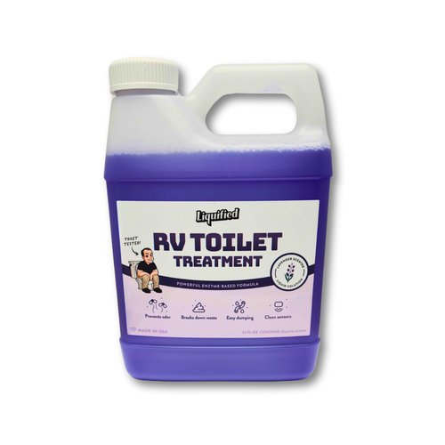 Liquified RV Toilet Treatment - Black Holding Tank Digester - Odor Eliminator - Lavender Scent - Matts RV Reviews (Lavender F-Style, 32oz)