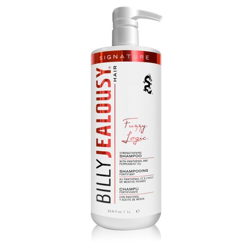 Billy Jealousy Fuzzy Logic Men's Shampoo for Thinning Hair, Peppermint-Infused, With DHT Blockers to Prevent Hair Loss and Breakage, Cleans Thoroughly, Adds Volume, 33.8 Fl Oz