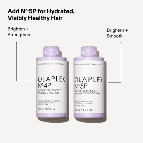 Olaplex Nº.4P Blonde Enhancer Purple Toning Shampoo, Repairs, Hydrates, & Brightens All Blonde, Lightened, & Grey Hair, 1 Liter