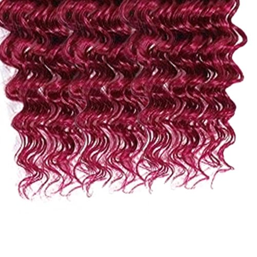 Dark Burgundy Bundles Human Hair 99J Deep Wave 3 Bundles 22 22 22 inch Vinmdonm 8A Brazilian Virgin Hair Extensions Red Bundle