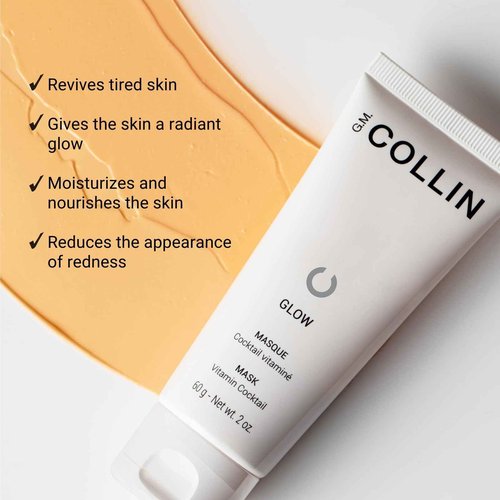 G.M. COLLIN Glow Mask | Revitalizing Face Mask Infused With Vitamins & Camu Camu Extract | Reduces the Appearance of Redness