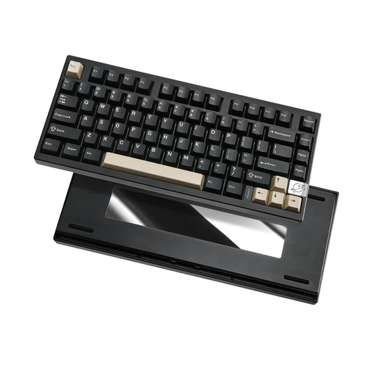 YUNZII AL75 PRO 75% Wireless Mechanical Gaming Keyboard,Full Aluminum CNC,BT/2.4G/Wired,PBT Keycaps,Gasket Mounted Hot Swap,Custom RGB Backlight, Programmable for Mac/Win (Black, Gateron Zero)