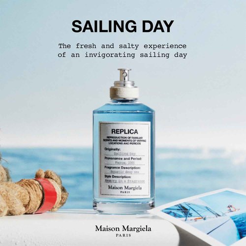 Maison Margiela - Replica - Sailing Day Eau de Toilette - Fresh Fragrance - With Acquatic Accord, Coriander, & Red Seaweed - 1.0 Fl Oz
