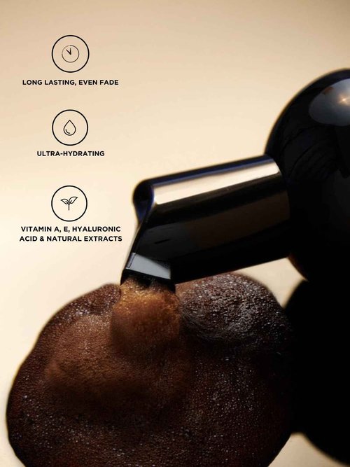 SOSU Dripping Gold Luxury Self Tanning Mousse 5 Oz (Dark) | Lightweight Self-Tanner Formulated with Hyaluronic Acid, Vitamins A & E | Vegan Friendly, Cruelty & Paraben-Free