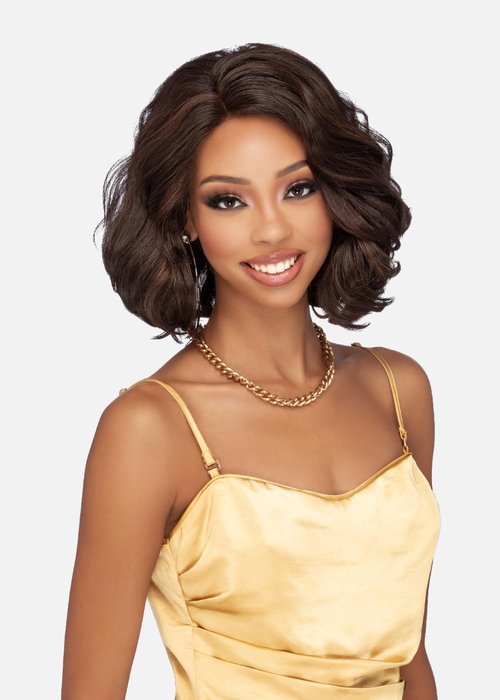 Vivica A. Fox HMBL-JARITA, Handmade & Hand-tied Wig with HD LACE, Supreme Human Hair Blend, Color 1B Off Black