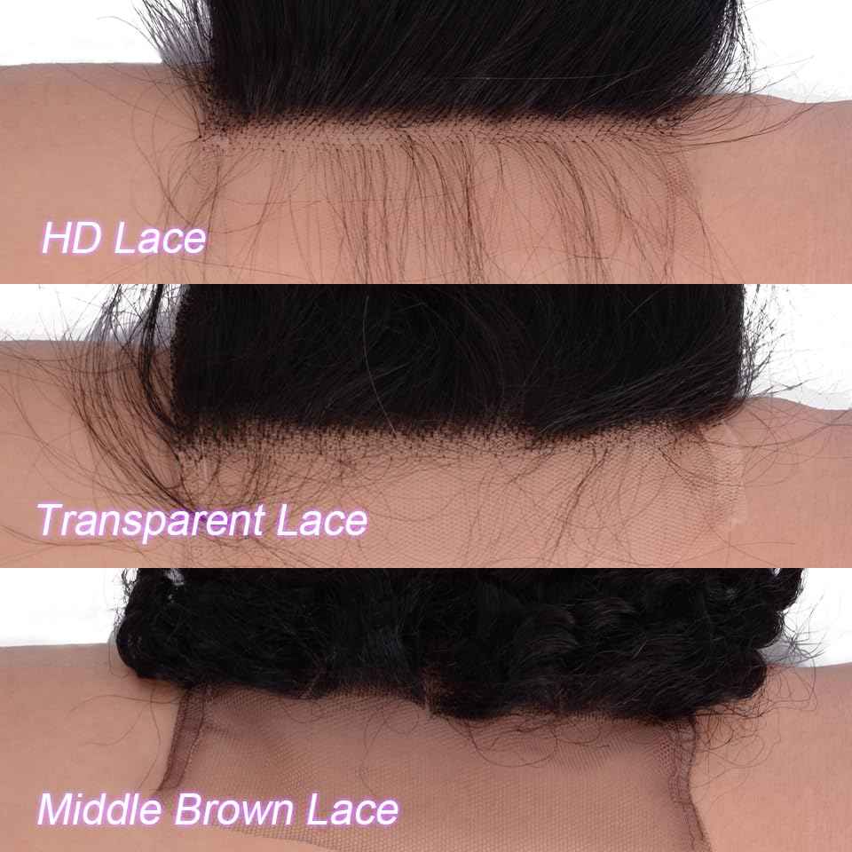 2x6 SKINLIKE Real HD Lace Closure Straight Human Hair 0.095mm Ultra-thin Swiss HD Lace Closure Bleached Single knots Human Hair Closure Pre-plucked with Natural Black Color