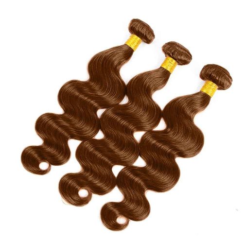 #30 Light Brown Bundles Human Hair Body Wave Bundles 26 28 30 Inch Brown Body Wave Bundle Human Hair Extensions Double Weft Unprocessed Brazilian Virgin Hair 3 Bundle 50 Grams Per Bundle