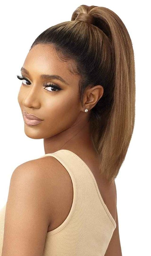 Outre 100% Human Hair Blend 13X6 Hand-Tied 360 Lace Frontal Wig - MARISA (Color:DRFF2/VANICHO)