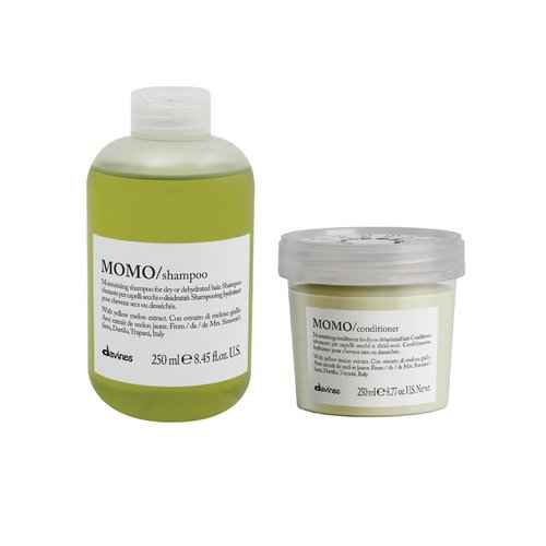 Davines MOMO Moisturizing Shampoo & Conditioner for Dry, Dehydrated Hair, Add Softness & Shine, Detangling Formula, 8.45 & 8.77 fl. oz.