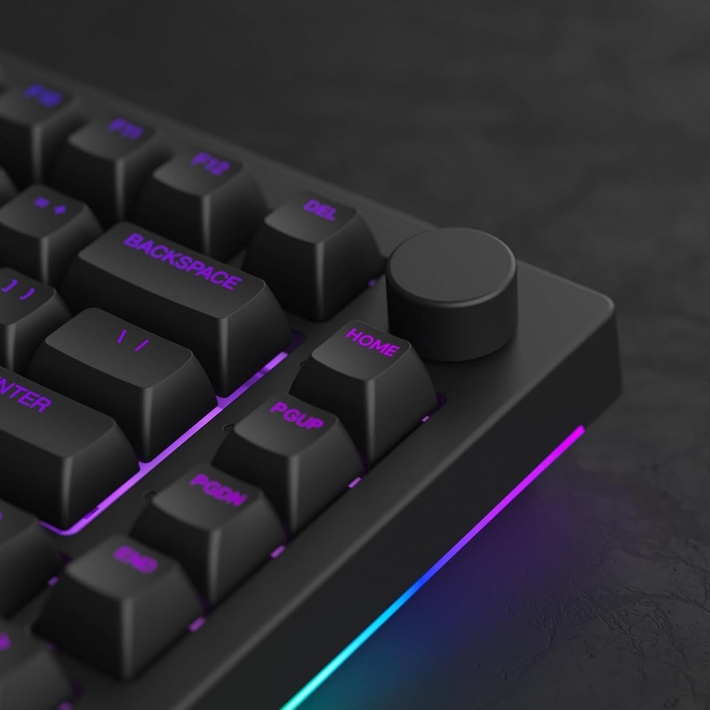 Akko 5075B Plus Mechanical Keyboard 75% Percent RGB Hot-swappable Creamy Keyboard with Knob, Black & Silver Theme with PBT Double Shot ASA Profile Keycaps V3 Creamy Yellow Pro Switch