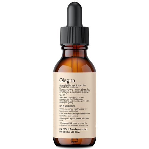 Olegna Biotin Hair Growth Oil for Women - Hair Serum for Frizzy and Damaged Hair - Prevents Hair Loss & Breakage - With Vitamin D & E + Hyaluronic Acid - 2oz
