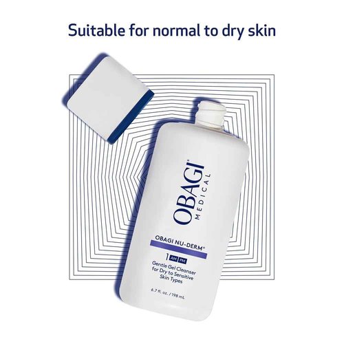 Obagi Nu-Derm Gentle Cleanser – Mild Face Cleanser that Removes Daily Impurities & Build-Up For Normal to Dry & Sensitive Skin – Two Pack, 2 * 6.7 oz