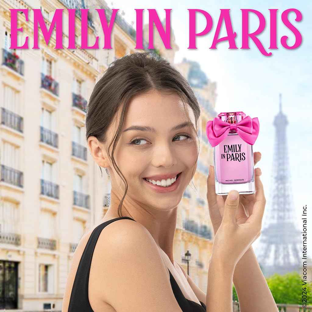 Michel Germain Emily in Paris Eau de Parfum Fragrance Spray, Floral Woody Scent, Top Notes of Seductive Neroli, French Pear, Wild Black Currant Burgundy, Romantic & Dreamy Gift for Women, 3.4 Fl Oz