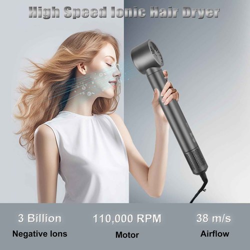 Hair Dryer Brush Set 4-in-1, Multi Air Styler for Fast Drying & Styling, Ionic High-Speed Hair Styler for Curling, Volumizing, Straightening, Air Styler Blow Dryer Brush with Auto Wrap Curling Wand