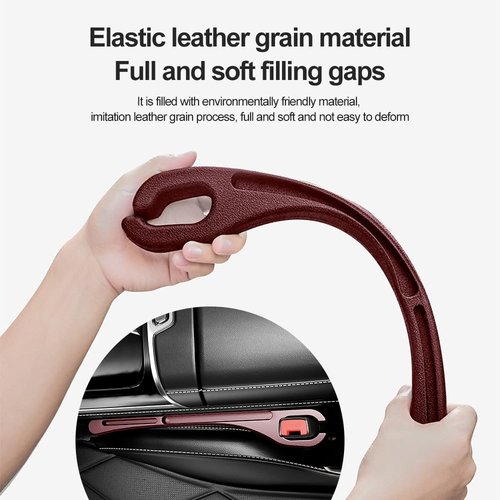 SSNNUU 2PCS Car Seat Gap Filler Organizer with Phone Holder,[Upgrade Version] Car Seat Gap Organizer for Prevent Falling,Essential Car Accessories Car Side Seat Gap Filler (Red)