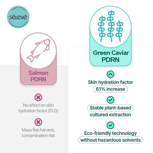 SELEVE Glow Caviar Cream – Hydrating & Glow Face Cream with Green Caviar Liposomal PDRN, Niacinamide, Ferulic Acid – For Sensitive & Dry Skin, Korean Skin Care (1.69 fl.oz / 50ml)