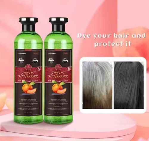 Fruit Vinegar Hair color | Ammonia Free | Gray Coverage | Non-Staining | Long-Lasting | 33.8 fl oz |1000 ml | Unisex Hair Color | Natural Black