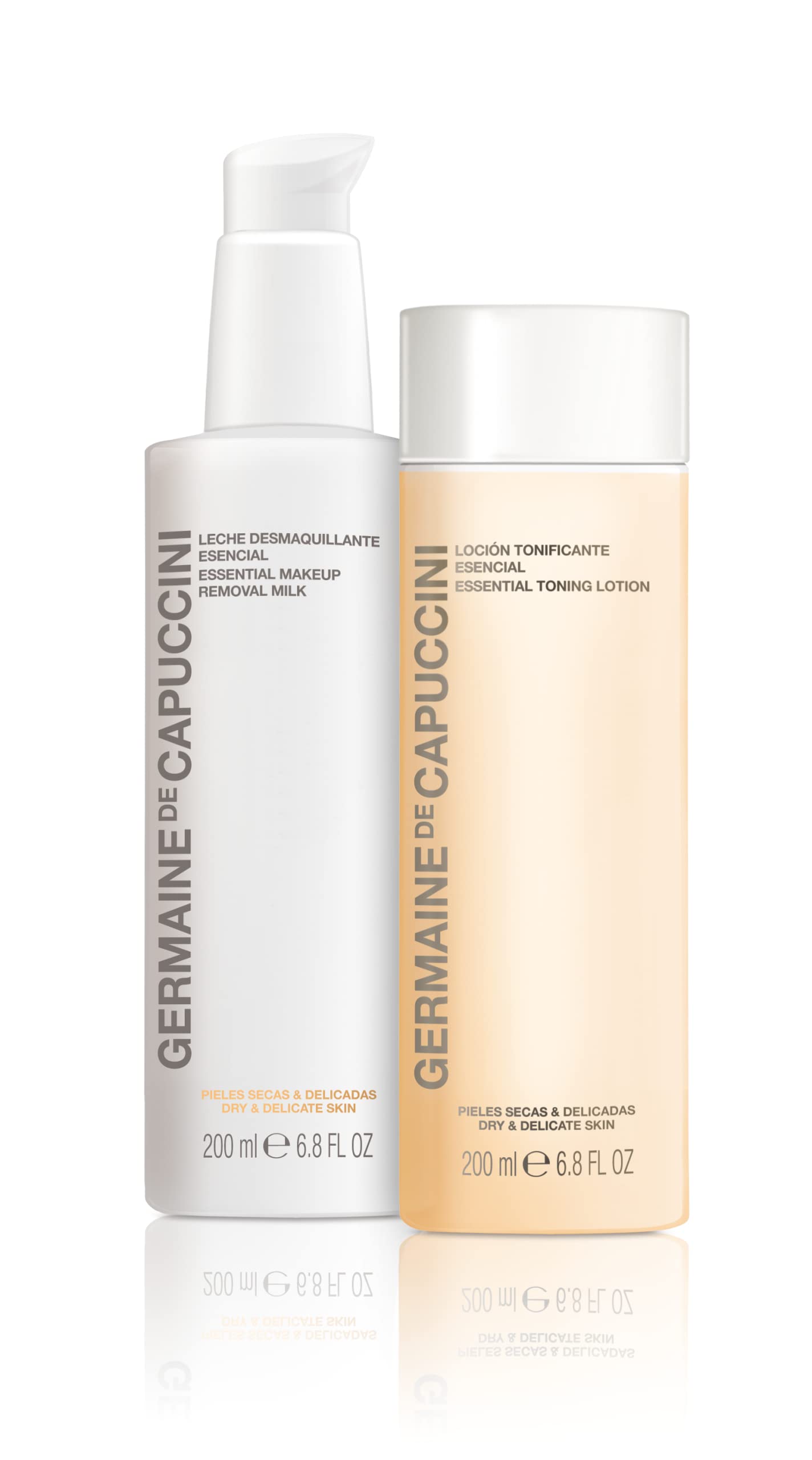 Germaine de Capuccini - Options | Essential makeup Removal Milk - Sensitive and Normal Skin - Removes impurities and makeup traces, prevents dryness and showers the skin with hydration - 6.8 FL OZ