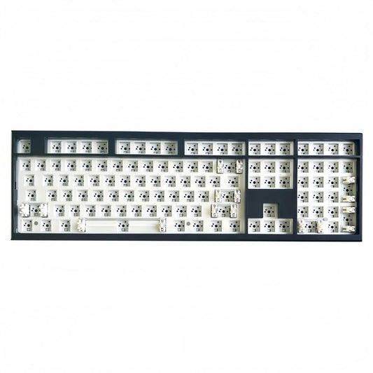 ZMX GMK108 Mechanical Keyboard Kit,108 Keys Full Size VIA Programmable Hot Swap Gasket Mounted PCB Custom RGB Gaming Barebones Keyboard Wireless BT5.0/2.4GHz/USB-C Wired DIY Kit (Black)