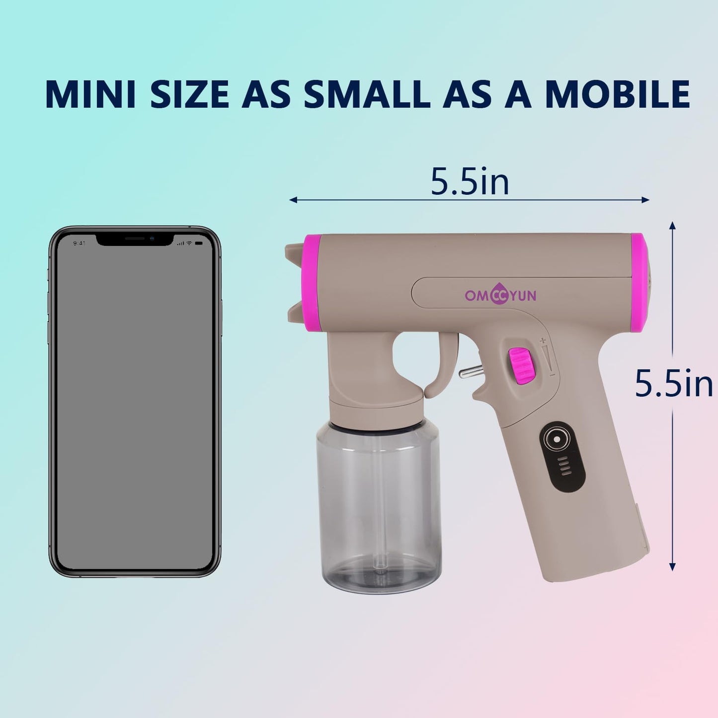 OMCCYUN Cordless Spray Tan Machine Strong Power With USB Charger Portable Handheld Travel Spray Tan Kit For Home Salon DIY Mobile Beach Travelling