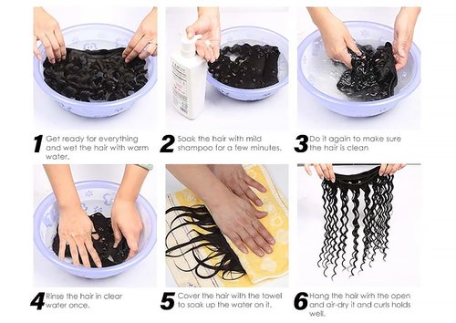 Kinky Curly Human Hair Bundles 20 22 24 Inch Curly Wave Bundles Human Hair Unprocessed Native Virgin Hair 100/PC 3 Extensions Natural Black Color 1B Wet and Wavy Human Hair Extensions for Women