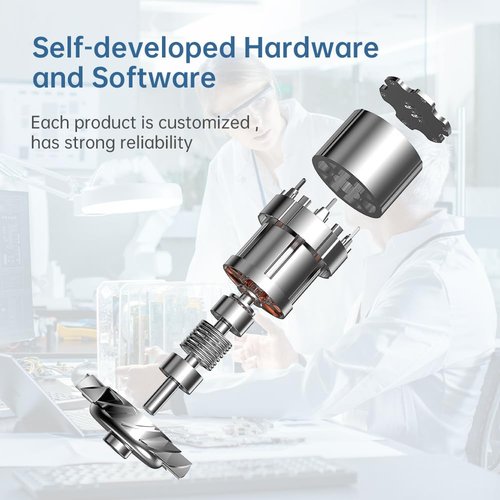 Dametol Professional Travel Hair Dryer - 110000RPM Brushless Motor, Quiet 49dB,Lightweight 0.83lbs, Negative Ion, UL Certified Fast Drying Blow Dryer with Magnetic Nozzle (B11)