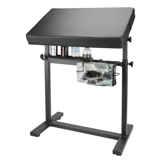 Hombtce Tattoo Arm Rest XL, Multifunctional Tattoo Arm Rest Stand, Base Structure w/Strong Stability, With Glove Rack, Pigments Rack, Quick installation, Adjustable Height