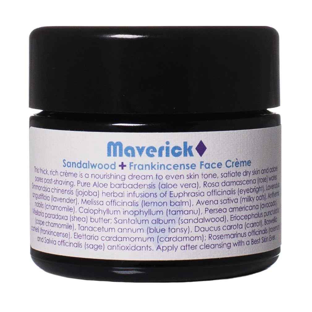 LIVING LIBATIONS - Organic Maverick Face Creme | Natural, Wildcrafted, Vegan Clean Beauty (1.7 oz | 50 ml)