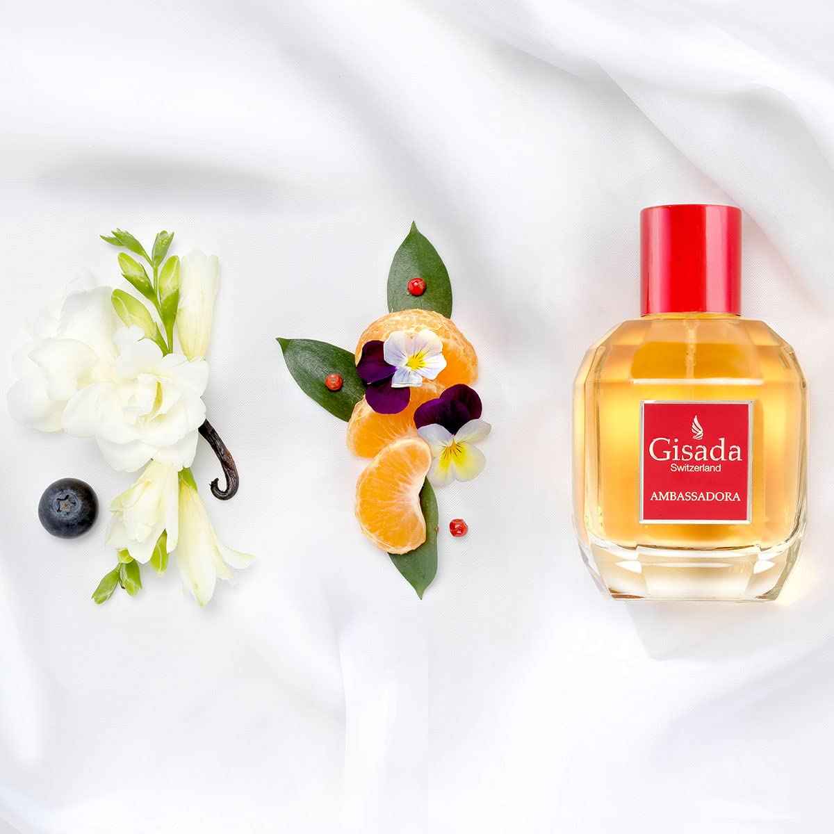 Gisada Ambassadora Women's Perfume - Perfumes for Women with Oriental, Sweet, Floral, Warm Fragrance - Daily Wear Women's Cologne with Juicy, Fruity, Spicy Scent - Made in Switzerland - 1.7 fl. oz.