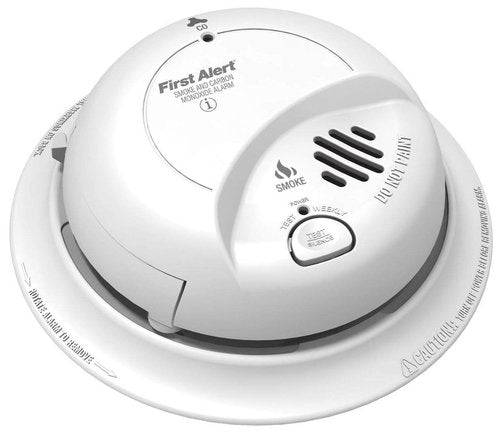 FIRST ALERT BRK SC9120FF Hardwired Smoke and Carbon Monoxide (CO) Detector with Battery Backup, 1 pack , White