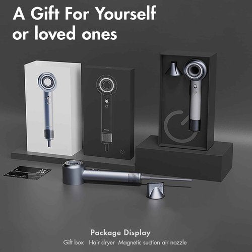 Hair Dryer, 130000 RPM Ionic High Speed Blow Dryer for Fast Drying with 680 Millions Negative Ions, Low Noise Lightweight Hairdryer with Magnetic Nozzle for Travel Salon Women Man