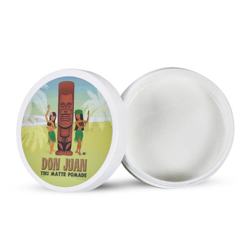 Don Juan Tiki Matte Pomade | Water Based | High Hold | Matte Finish | Natural Plant Extracts and Ocean Minerals | Mai Tai Tropical Scent, 4oz Pack of 3