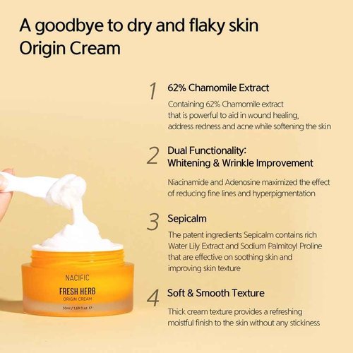 NACIFIC Fresh Herb Origin Triple Set (Toner 150ml, Serum 50ml, Cream 50ml) 82% PotMarigold Flower Water, Moisturizing, Niacinamide, Pore, Sepicalm, Orange
