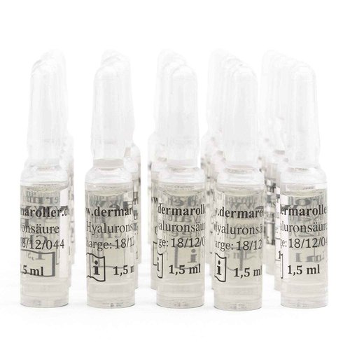 Dermaroller Hyaluronic Acid Ampoule Serum - 30 Pack Ampoules for Anti-Aging Skin Care, Deep Hydration, and Collagen Boost with Urea for All Skin Types