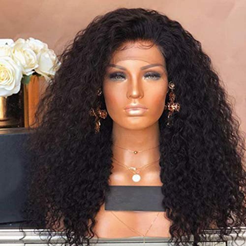 Dreambeauty 300% Density 13x6” Transparent Lace Front Human Hair Wigs Water Wave Brazilian Remy Human Hair 6 Inch Deep Part Lace Front Wig with Baby Hair for Women (16 Inch)