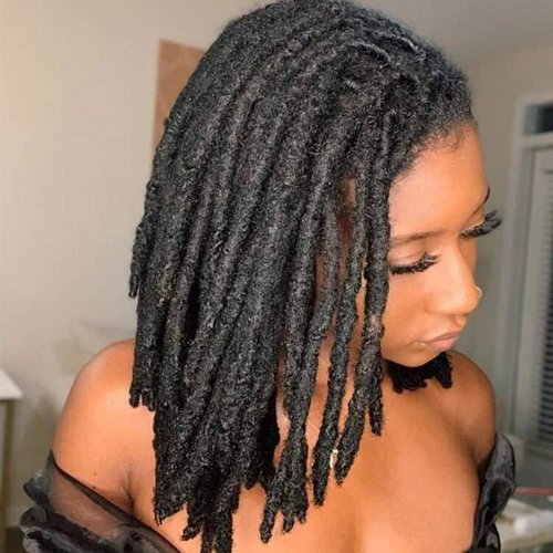 6 inch 60 Strands Loc Extensions Real Human Hair for Women/Men Can Be Dyed Bleached Curled 100% Full Handmade Permanent Dreadlock Extensions 0.6cm Width